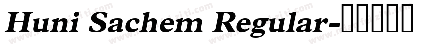 Huni Sachem Regular字体转换